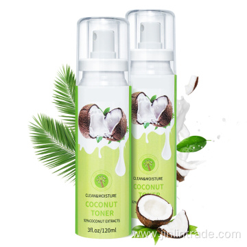 Custom whitening hydrating coconut extract facial toner spray